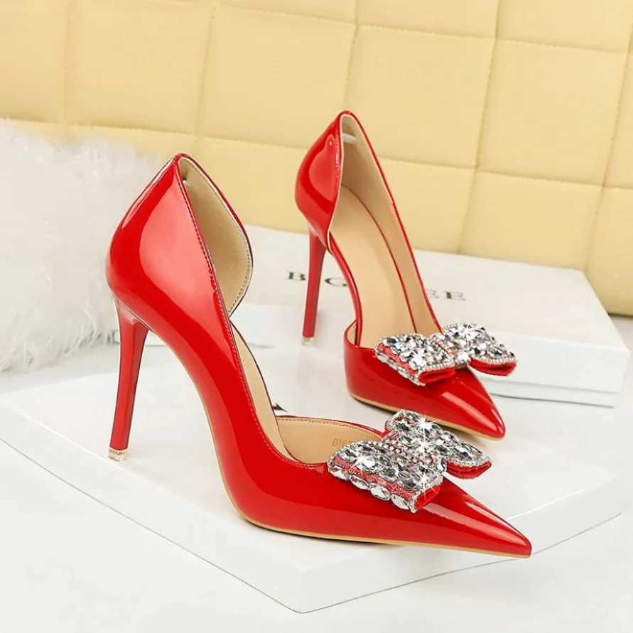 638-H20 Wenfei High H Ultra Thin Suitable for Mild Pain Leather Water Knot Single Shoes Korean Spring/Summer Y250319