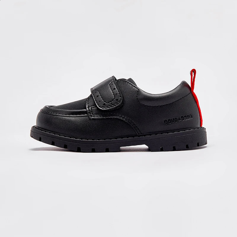 Dave Bella Kids Leather Shoes Girls Princess Shoes Boys Breathable Flats Black Beige Child Baby Toddlers Leather Shoes DB3241763 250319