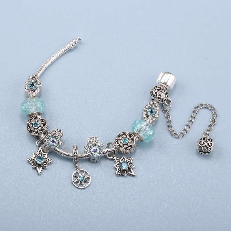 Shinning Crystal Eyes Beads Charm Bracelets Fit DIY Brand Bracelets For Women Men Girl Bijoux Pulseras Jewelry Gift