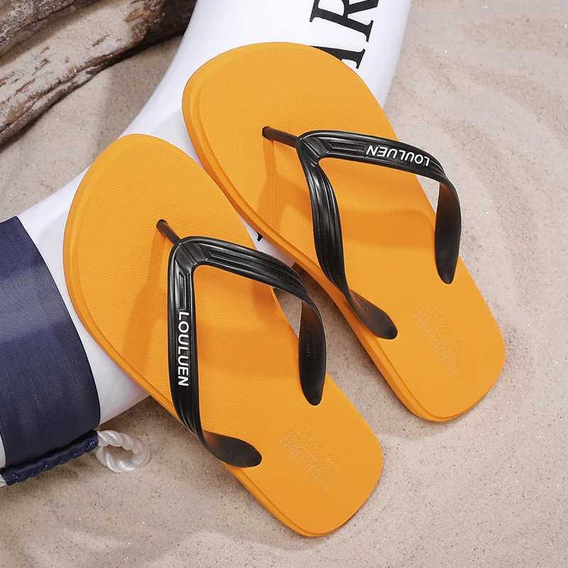 Mens soft bottom flip cover foldable open toe flip cover suitable for indoor and outdoor walking summer beach flip cover Y250320