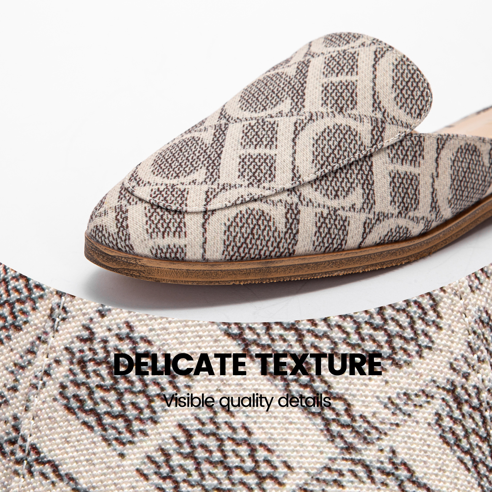 Designer CHCH Letter Printed Women's Fashionable Single Shoes With Simple Design, Versatile Outdoor Slippers, Comfortable
