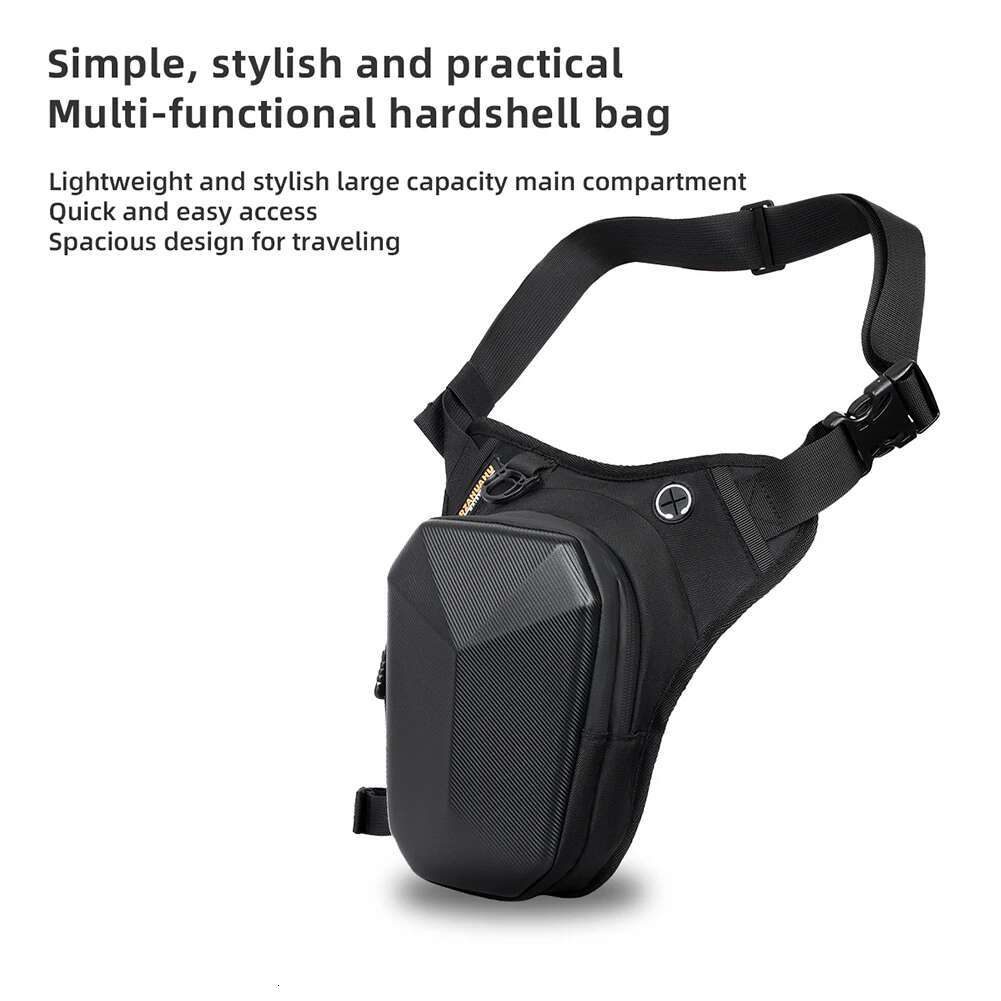 Drop Leg Bag Crossbody Shoulder Purse Hard Shell Motorcycle Waist Pack Waterproof Tactical For Men Women Cycg Hiking Climbing