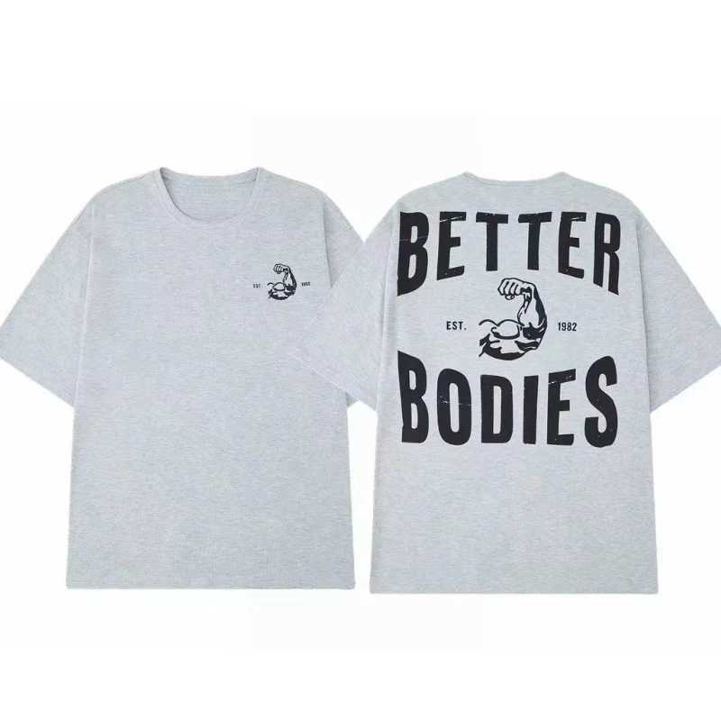 GASP Fitness Muscle Mens Loose Large Sports T-shirt Fitness Short Sleeve Summer Top Leisure Training ClothingT250319