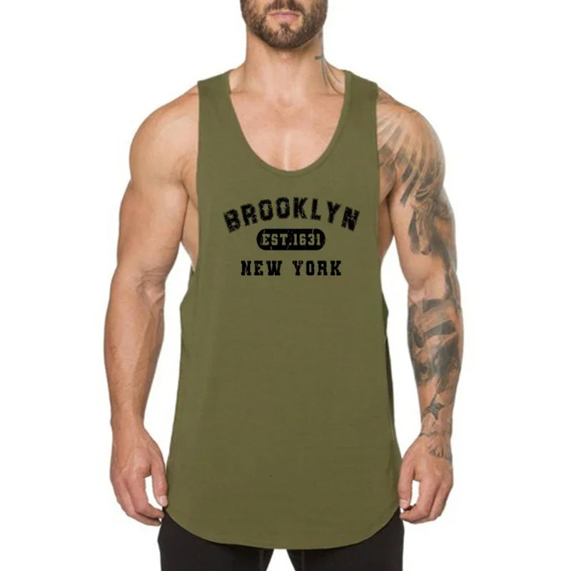 Summer Cotton Breathable Workout Tank Tops Mens Bodybuilding Muscle Sleeveless Shirt Casual Fashion Clothing Gym Fitness Vests 250320
