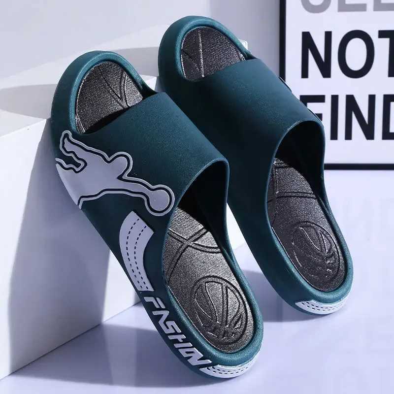 House indoor finger press mens shoes life Ro M slider flip cover walks around his bathroom 2025 style Y2k trend Eva Y250320