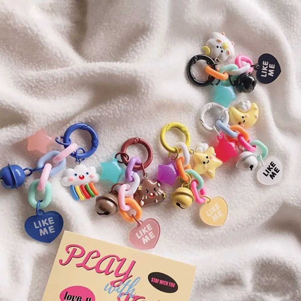 2024 Cute Cloud Star Keychain Creative Cartoon Pentagram Keychain Jewelry Accessories Mobile Bag DecorationXJ250319