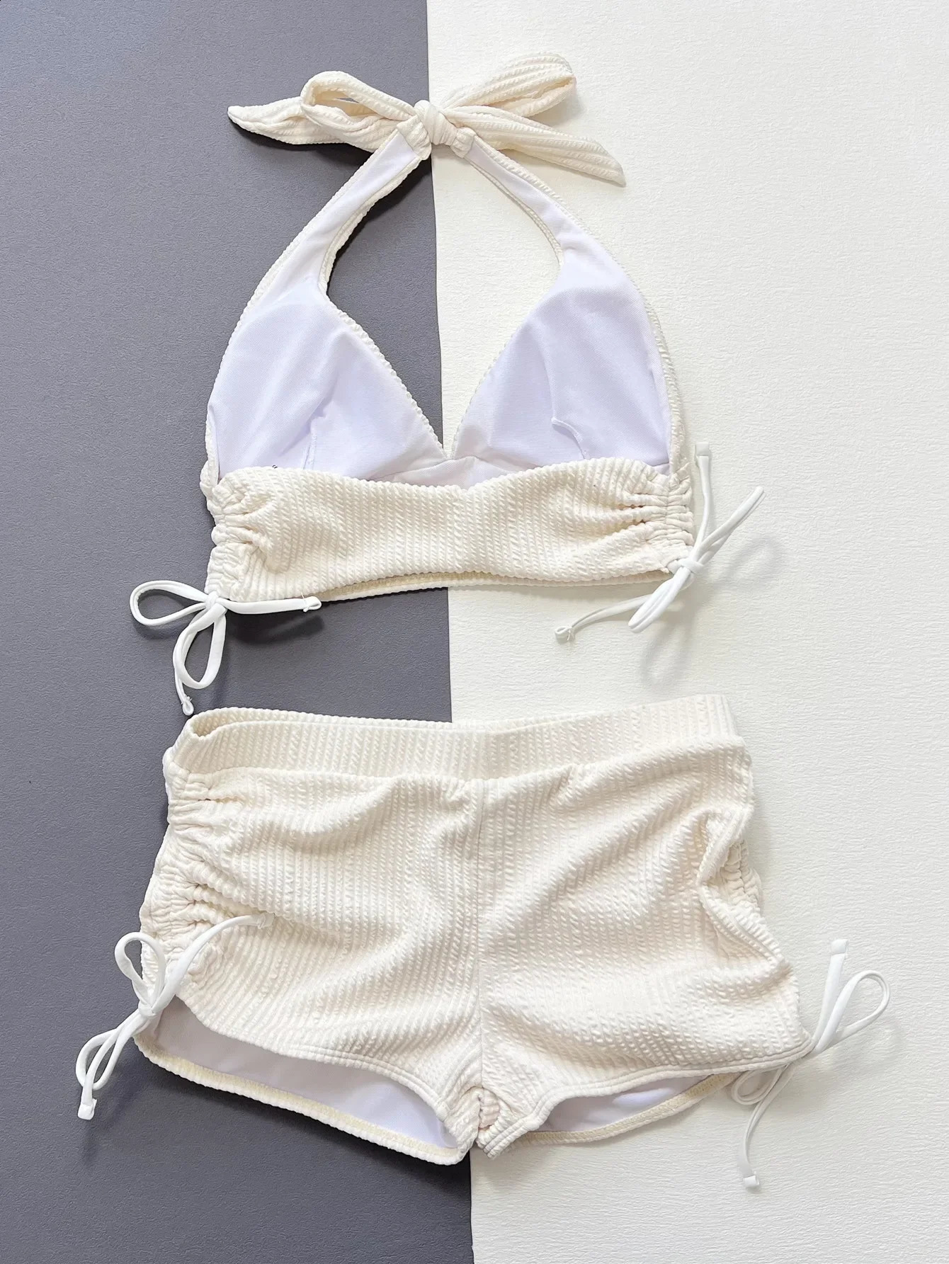 Sexy White Push Up Bikini High Waist Swimwear Women Swimsuit Micro Biquini Brazilian Bathing Suit Mujer Summer Beachwear 250319