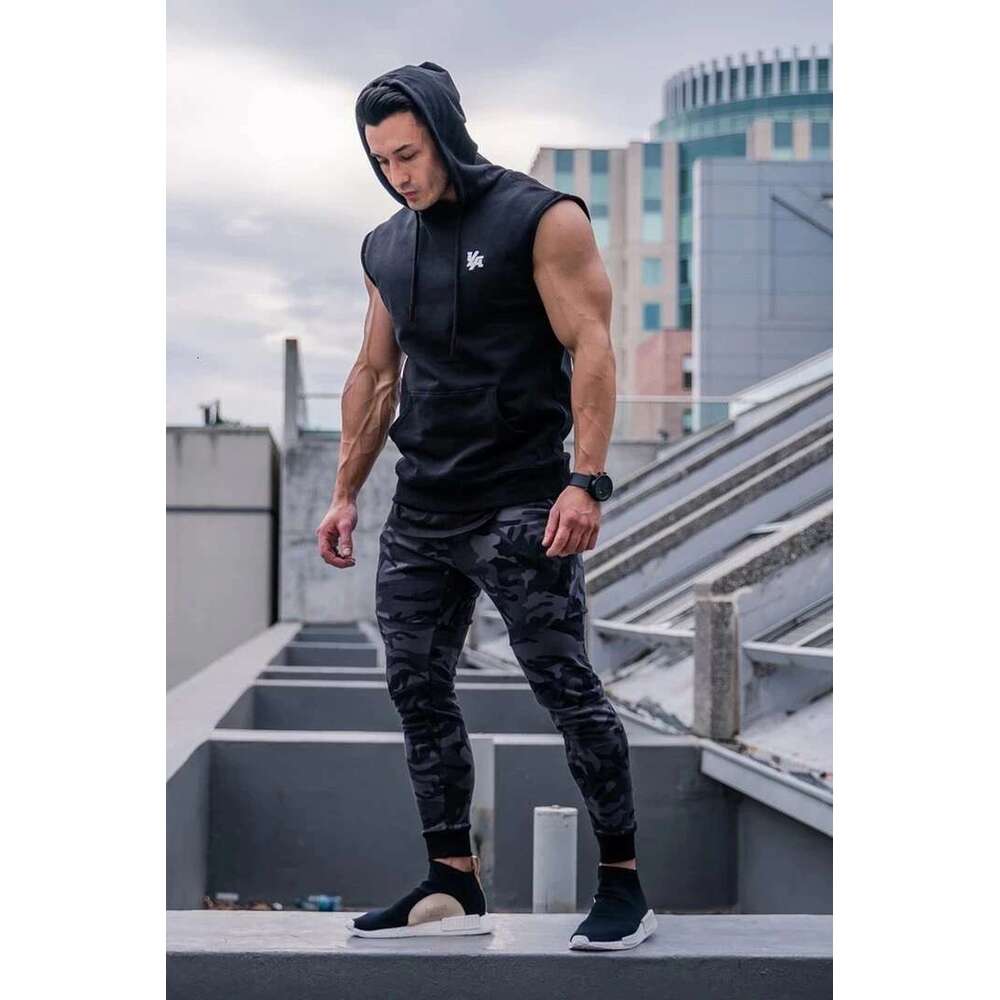 Stringer Fitness Men's Hoodie, Muscle Shirt, Bodybuilding Clothing, Gym Precious Top, Sportswear, Summer, New Brand, 2024
