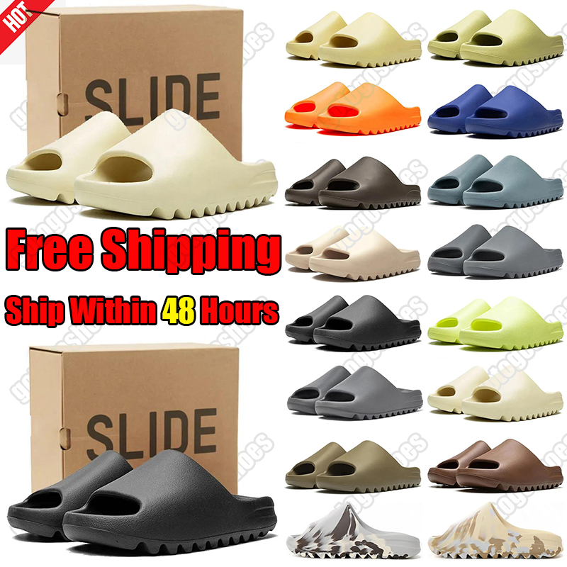 Free Shipping Designer slippers slides shoes for men women sandals Onyx Blue Bone Resin sliders mens womens slide outdoor slipper flip flops sandles slipper black