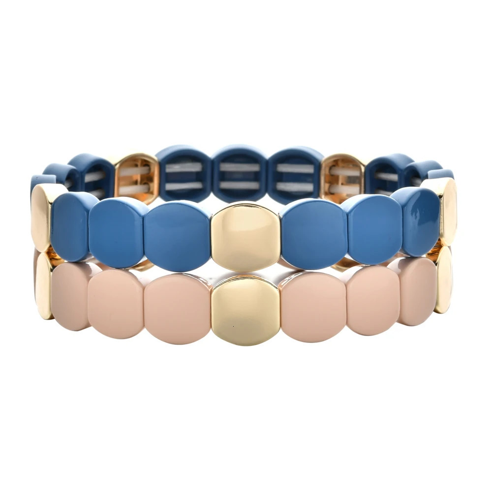 ZMZY Bohemian Geometric Womens Beaded Enamel Stretch Bracelet Femme Boho Pulseira Bransoletki Damskie Bracelet Jewelry Gift 250320