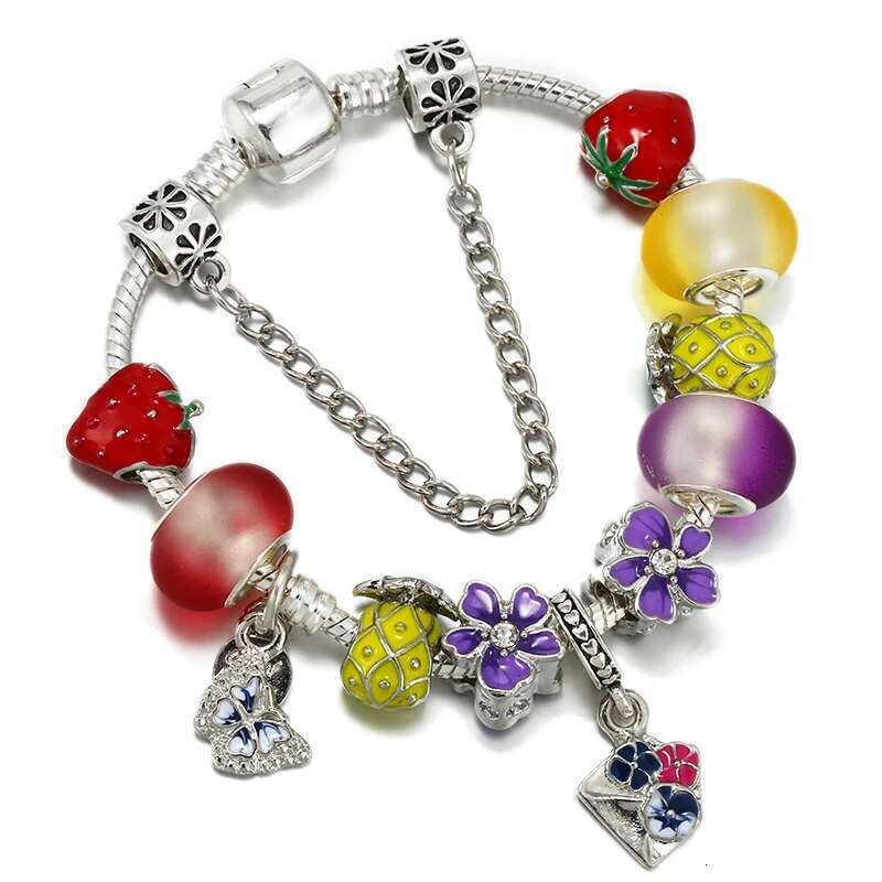 New Trendy Charm Bracelets With Rhie Key Lock Pansy Brand Bracelet For Women Men Girlfriend High Quality Jewelry Gift