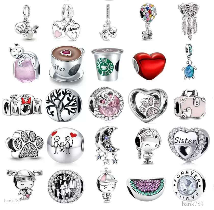 New Trendy Genuine 925 Sterling Silver for Charm Beads Forever Home Bracelet Necklace DIY Ladies Fashion Luxury Jewelry