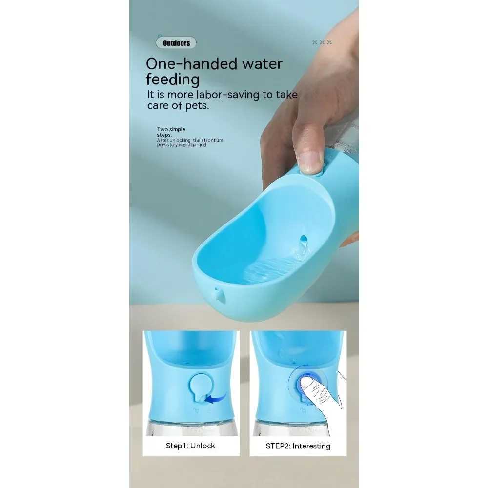 Dog Outdoor Water Cup Drinking Food Garbage Bag Three-in-one Portable Small Multi-functional Pets Supplies Dog Cat Water Bottle Y250319