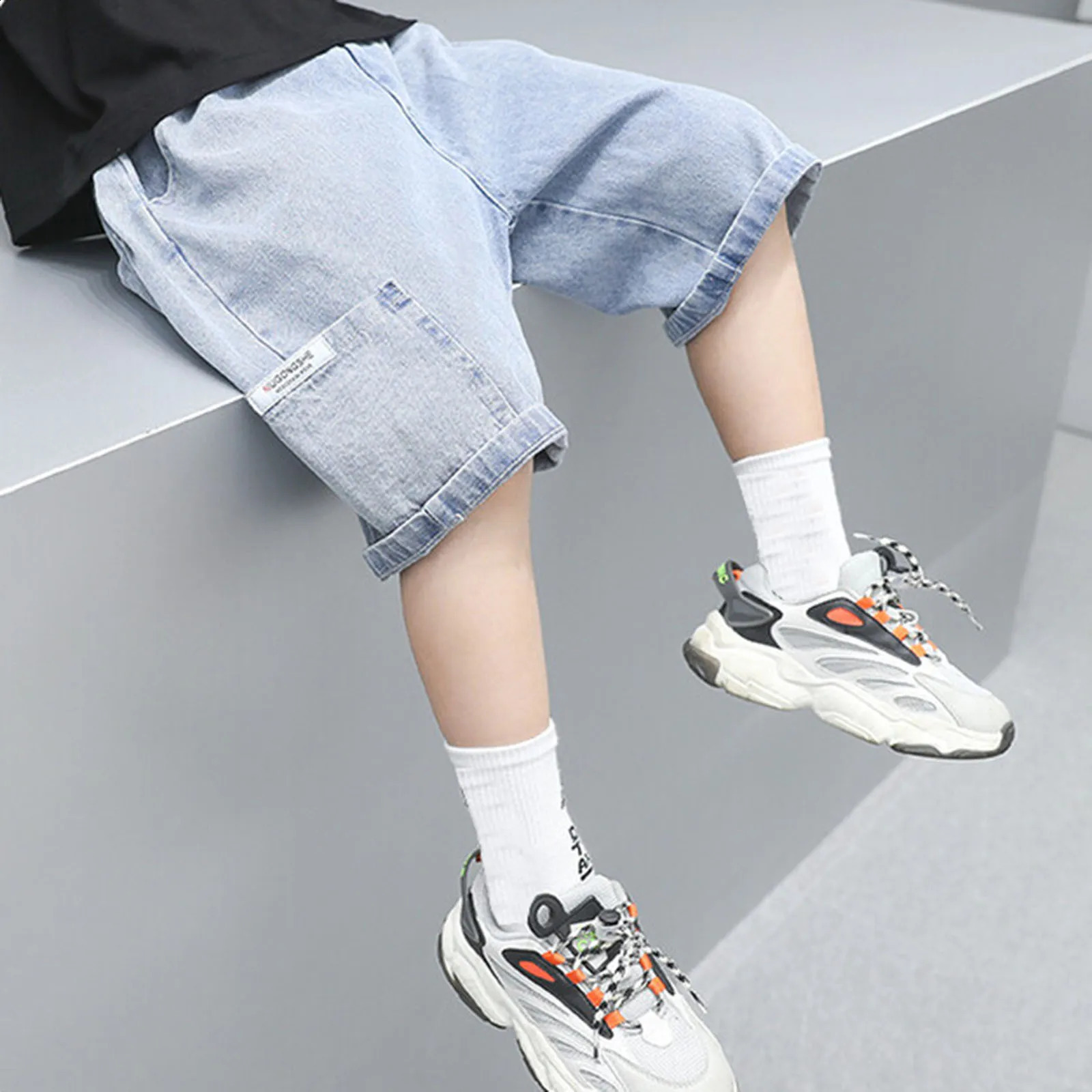 2 Year Clothes Boy Boys Denim Shorts Straight Jeans Summer Casual Short With Pocket Pant 250312
