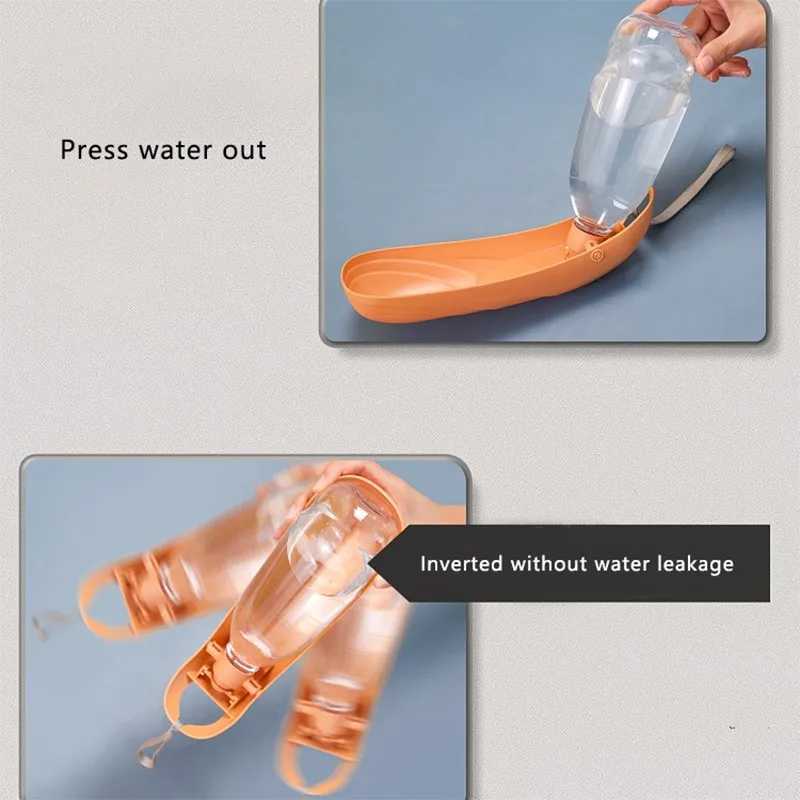 500ML Foldable Dog Drinking Bottle Used for Drinking Hiking Outdoor Travel Small and Medium sized Pet Dog Feeding Bottle Y250319