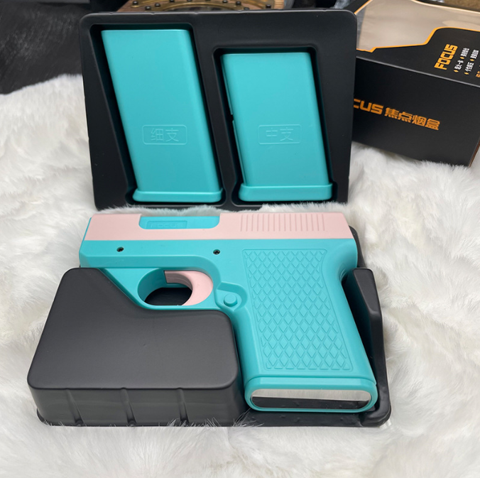 Creative Turbine Gas Windproof Lighter Welding Gun Shape Cigarette Case Box Storage 3 IN 1 Unusual Camping Men's Gift Small Toy W260202