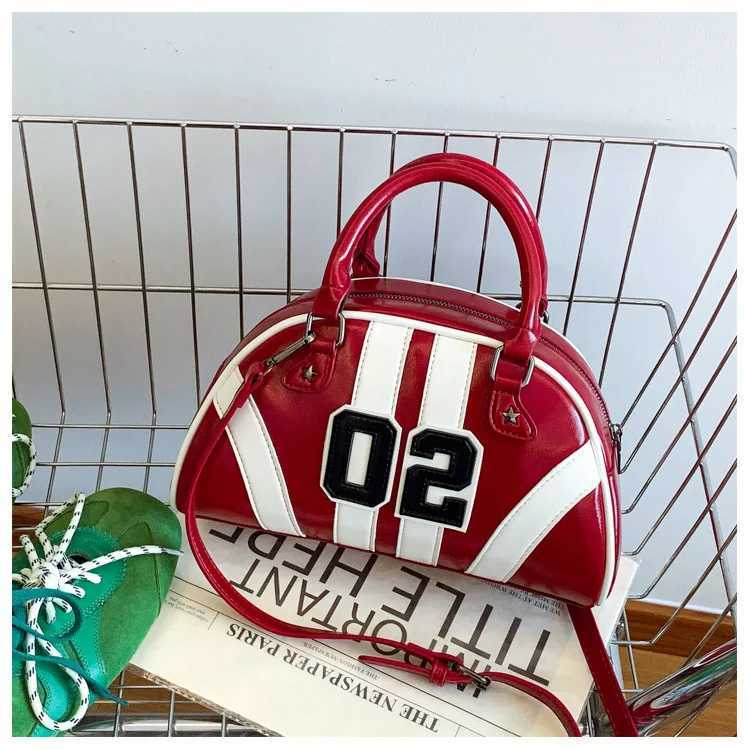 2024 New Korean Fashion Splicing Womens Casual One Shoulder Pillow Bag Y250319