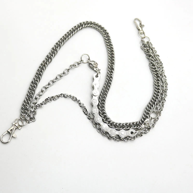 Punk Waist Chain Belt Silver Trousers Chain for Men Jeans Belt Chain for Pants Cool Metal Rock Chain Hiphop Summer Jewelry Man 250320