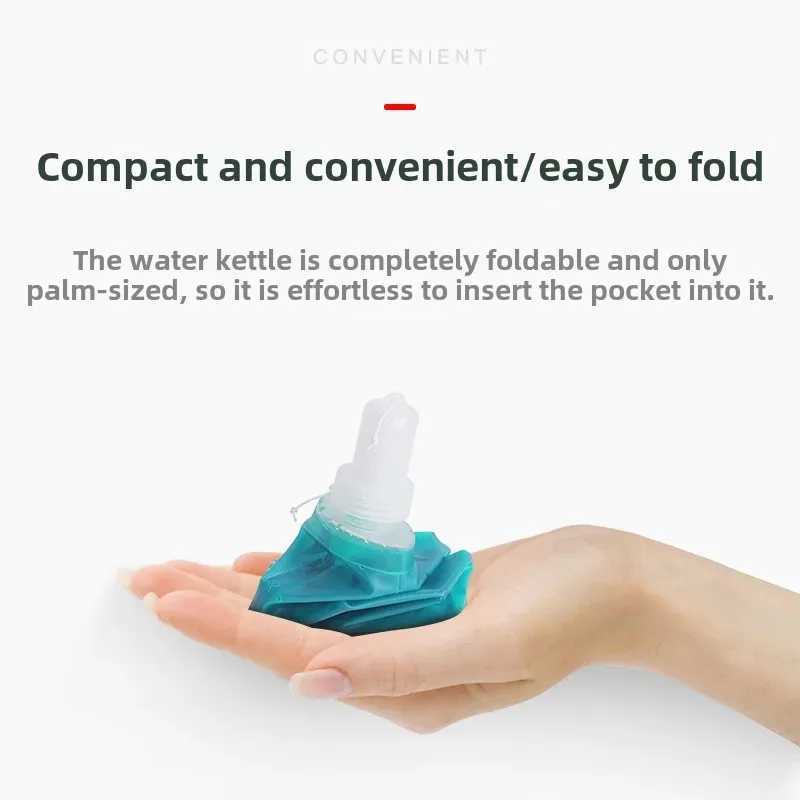 250/500ml ultra light folding water bag TPU outdoor sports equipment Hiking Running soft Flask water bottle Y250319