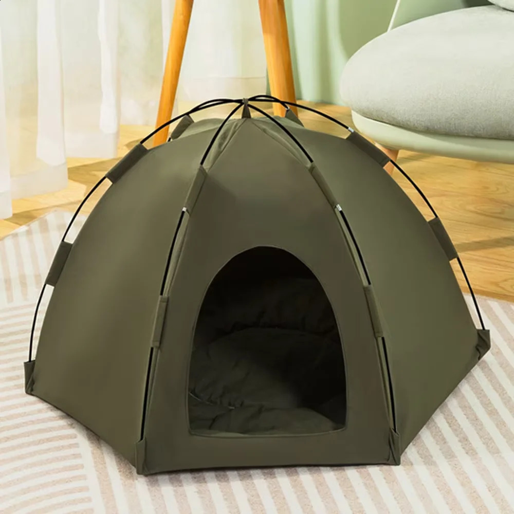 Pet Nest Tent Semi Enclosed Outdoor Supplies Breathable Summer Cooling Warm Mat Decoration 250312