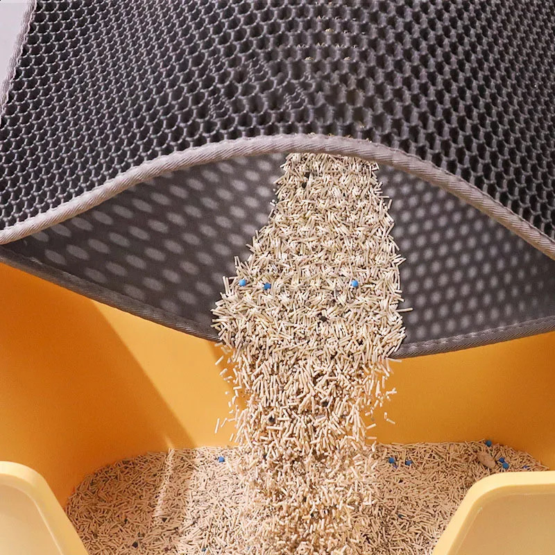 Cat Litter Mat Double Layer Waterproof Urine Proof Trapping Easy to Clean NonSlip Toilet Pad Scratch Large Foot Pa 250312
