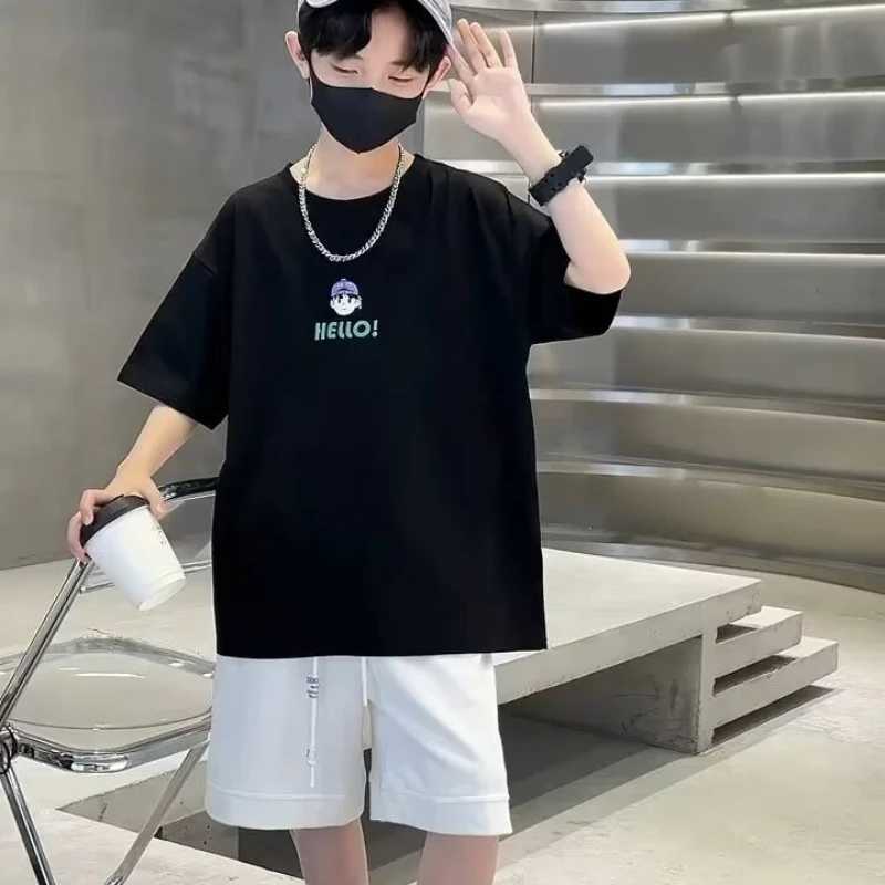 Fashionable summer childrens clothing for boys and girls American style cartoon cotton printed T-shirt childrens short sleeved top O-neck T-shirtT2503