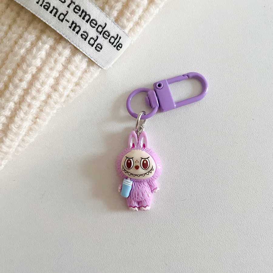 Cartoon Labubu Little Sheep Keychain Pendant Cute Labubu Water Cup Doll Bag Car Keyring Accessories Festival Gift Friends WomenXJ250319