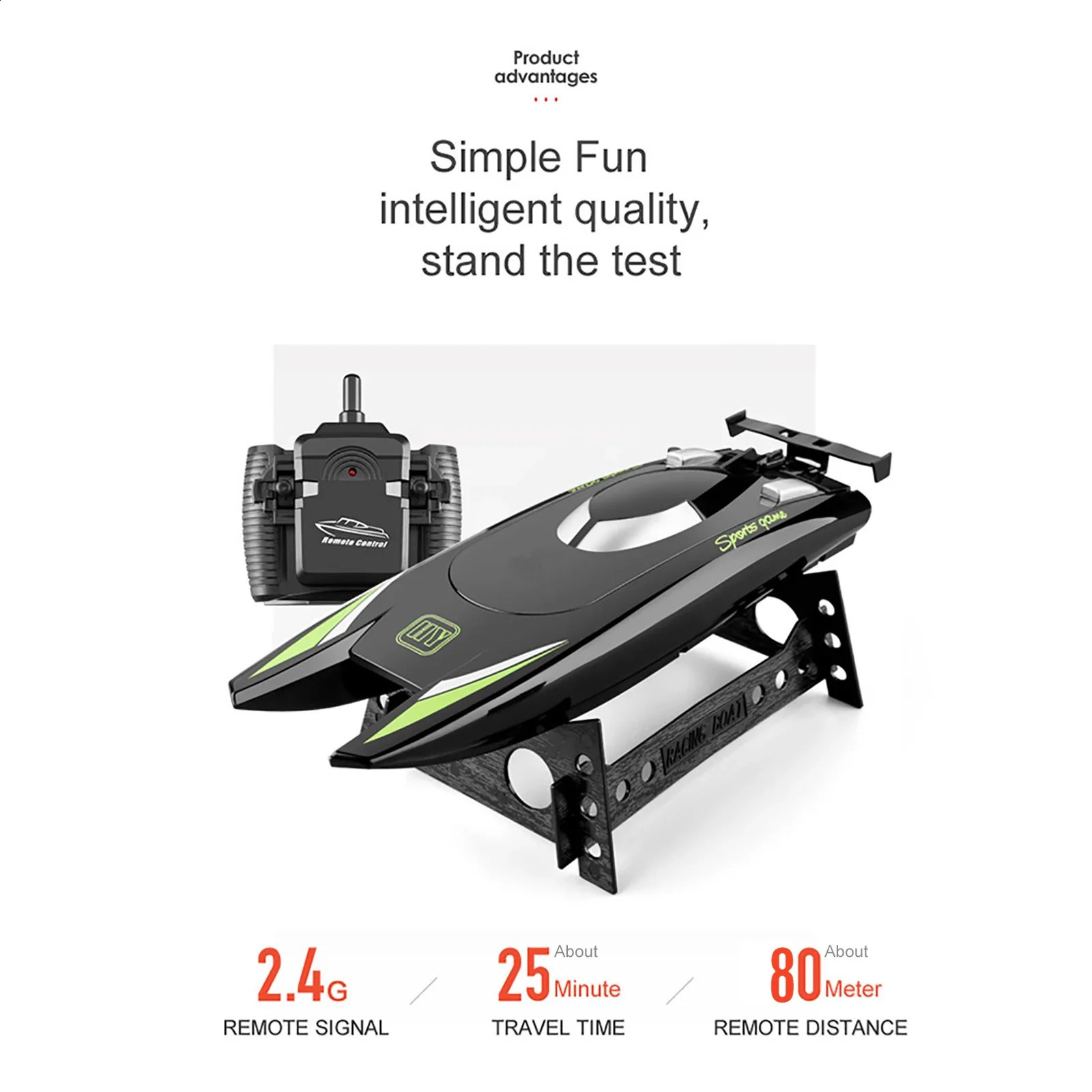 25km/h Dual Motor RC Boat High Speed Water Cooled Remote Control Racing Ship Toy 250319