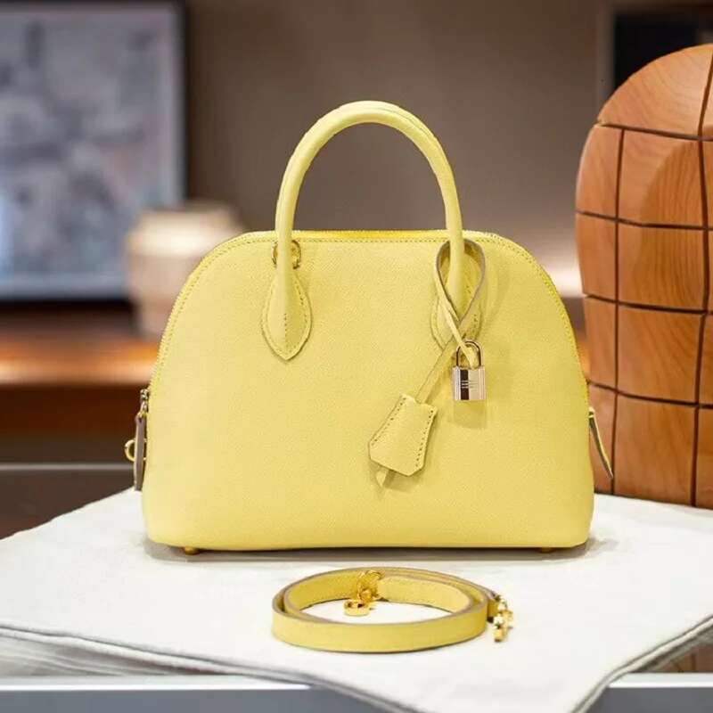 VOAETEC Mini Semi-Handmade Hand-Sewn Wax E Bowg Shell Saddle Bag Leather Fashion Versatile Oblique Span Handbag