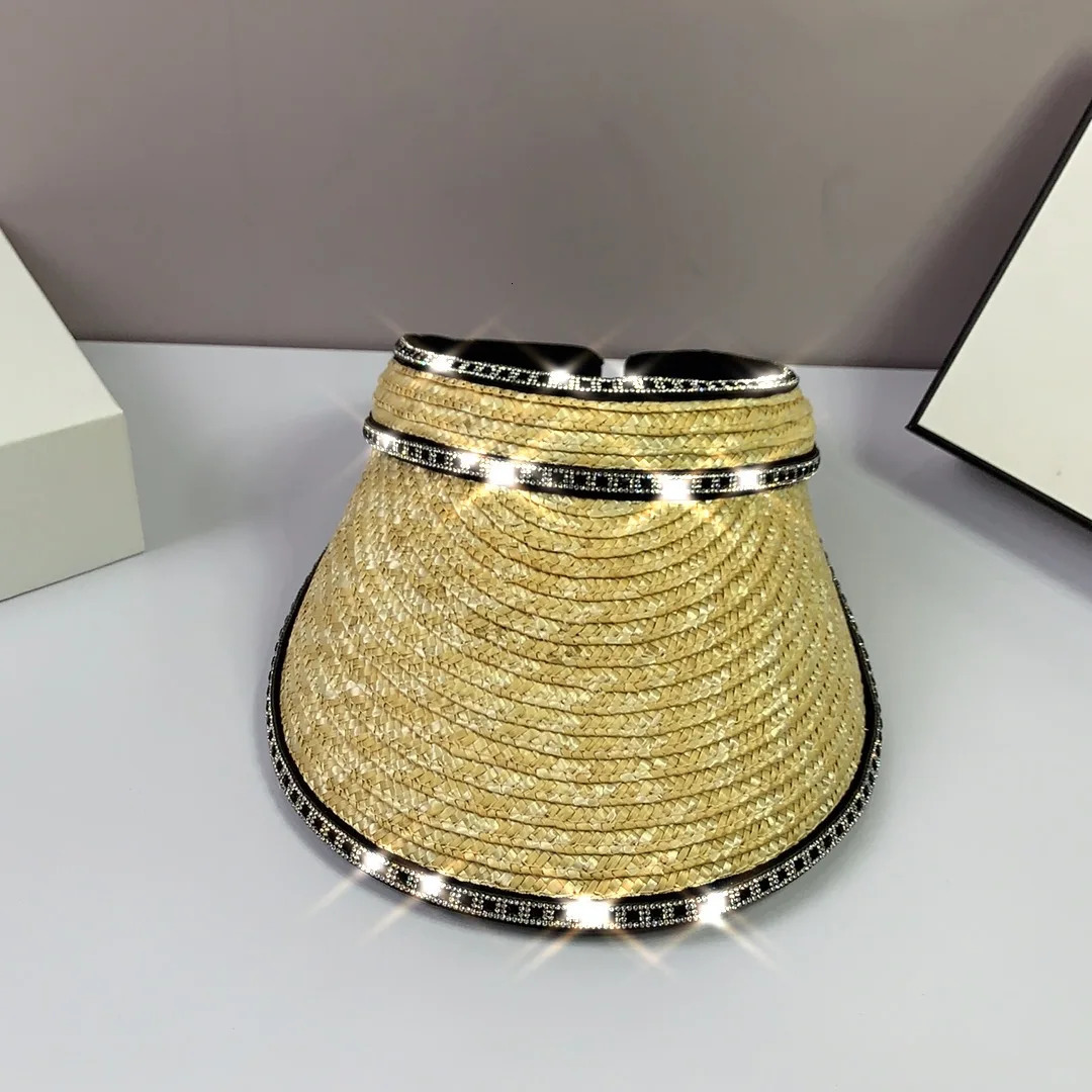 Women Hats Empty Top Summer Cap Gorros Sunhat Visors Ladies Caps Hip Hop Hat Outdoor Rhinestone Hat Beach Chapeu Feminino 250320