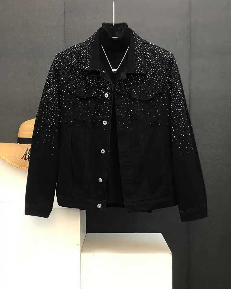 Fashion hot diamond jacket spring/summer 2025 new mens top retro short jacket W250320