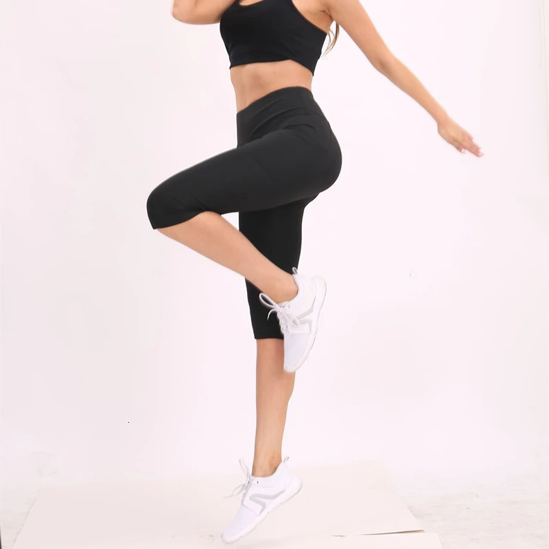 Elastic Fitness Leg Exercise Womens Yoga Pants Summer Girls Backpack Running Tight Waist 250320