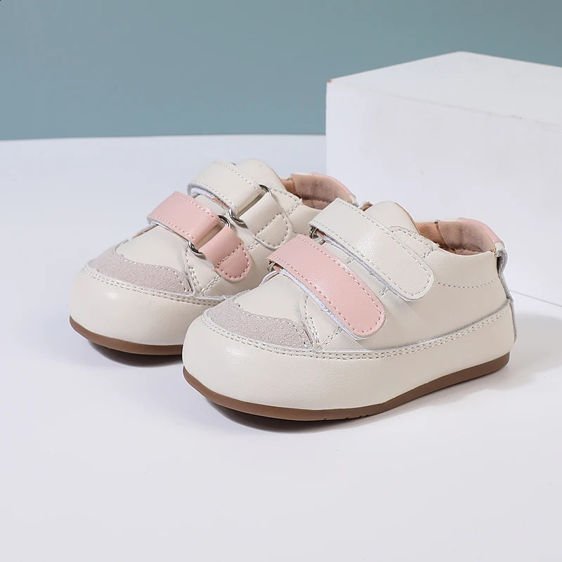 0-5 Years Baby Shoes For Boy Leather Toddler Children Barefoot Shoes Soft Sole Outdoor Kids Tennis Fashion Girls Sneakers 250319