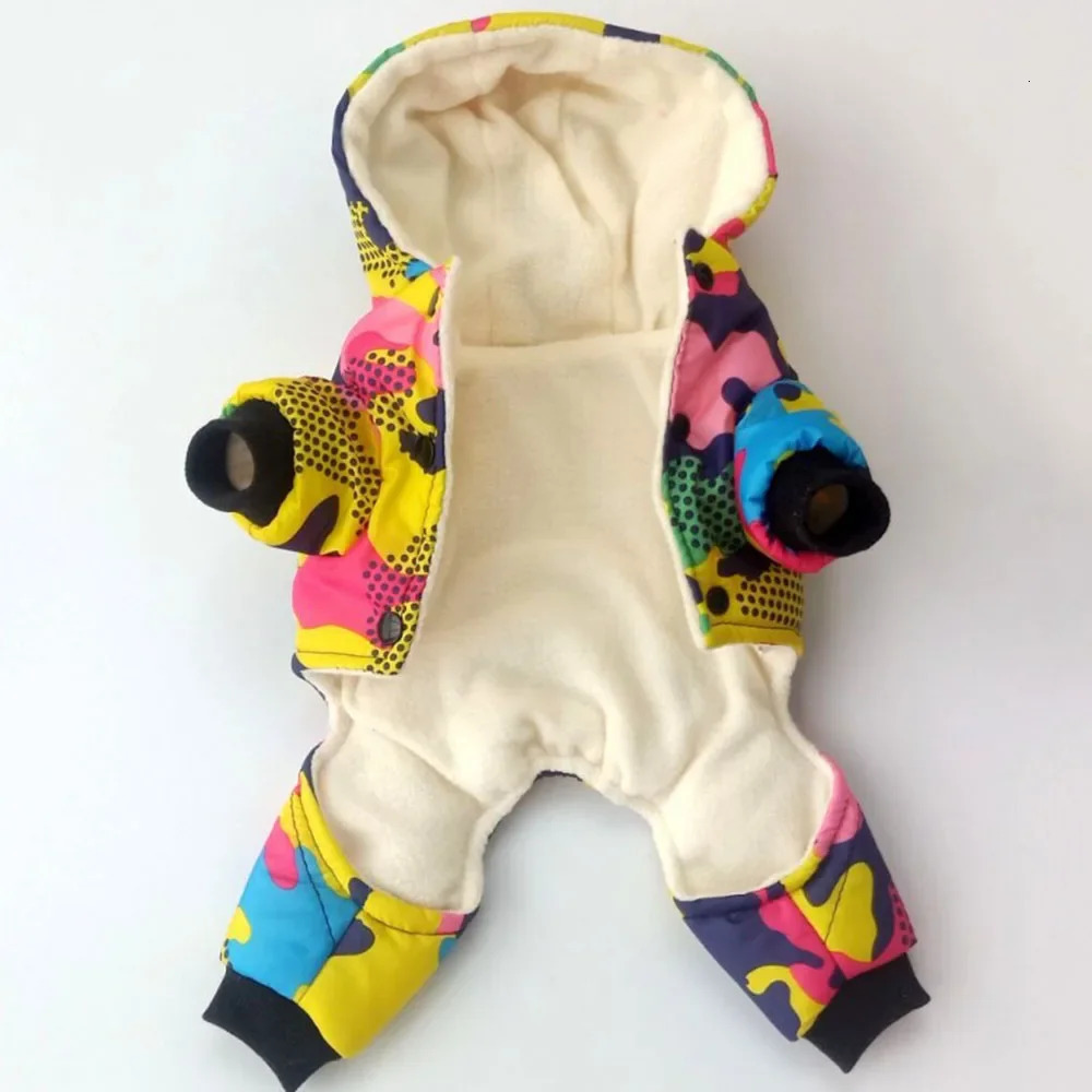 Winter mini dog clothing puppy jacket Parkas fashionable camouflage printed pet cat ski suit cotton set 250318