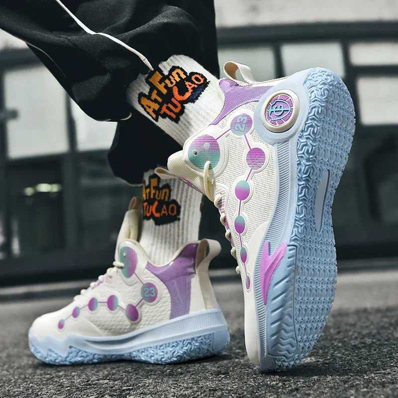 Anti slip and breathable adult wearing real combat basketball games professional court training shoes comfortable sports shoesW250320