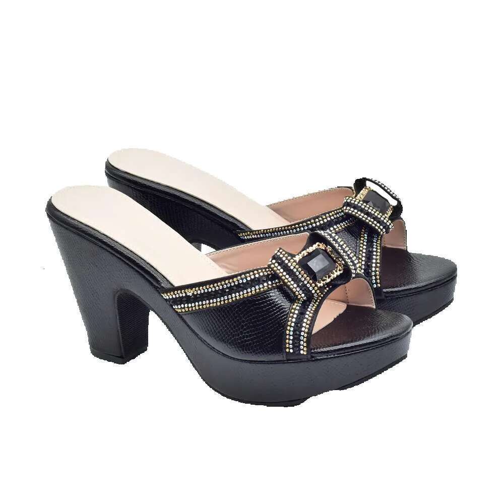 Wedge Heels New Nigerian Wedding Decorated With Rhie Ery Plus Size Women Shoes High Heels Sexy Ladies