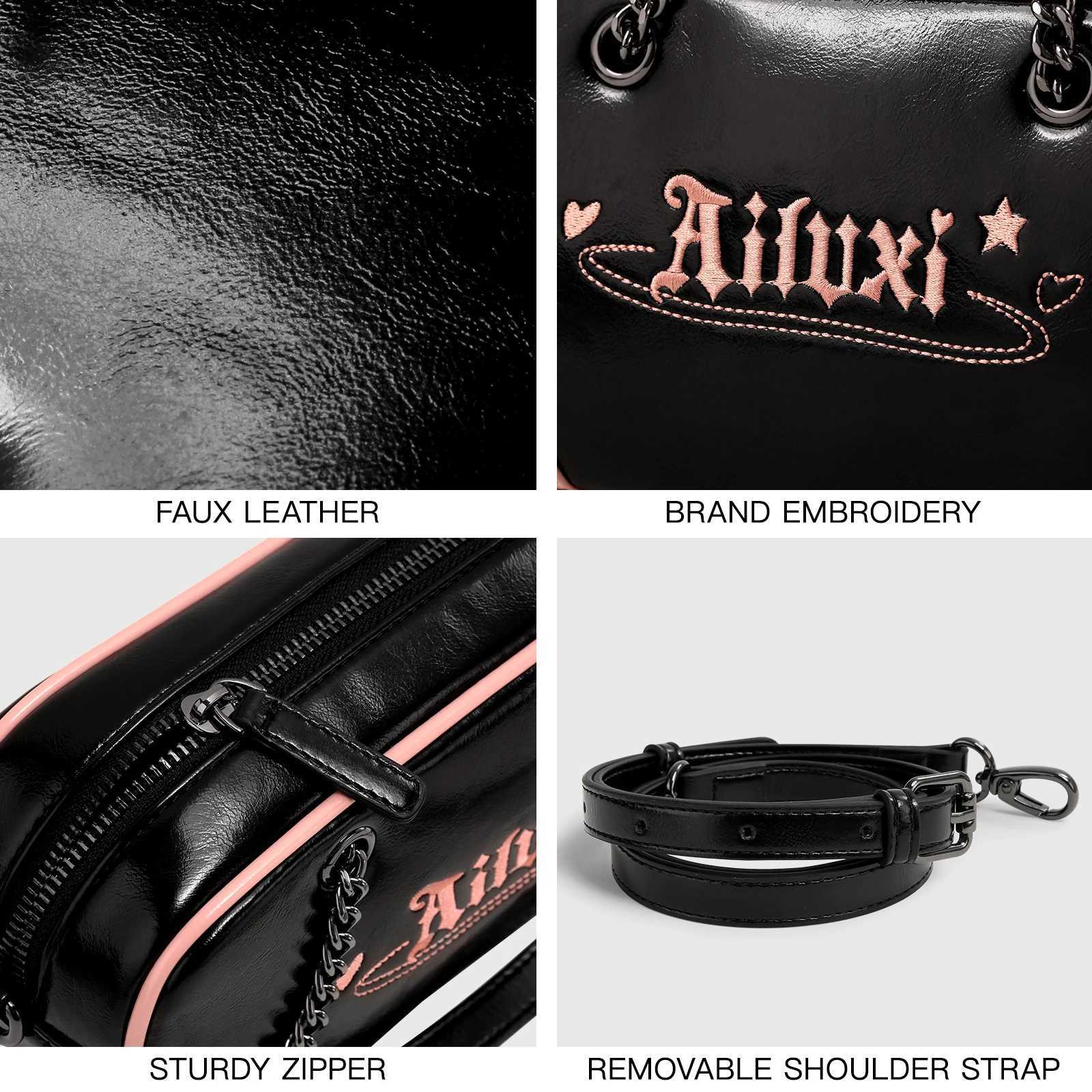 AILUXI New Original Design Boston Bag Luxury Replica Bowling Bag Textured Leather High-Quality Premium Handbag Y250319