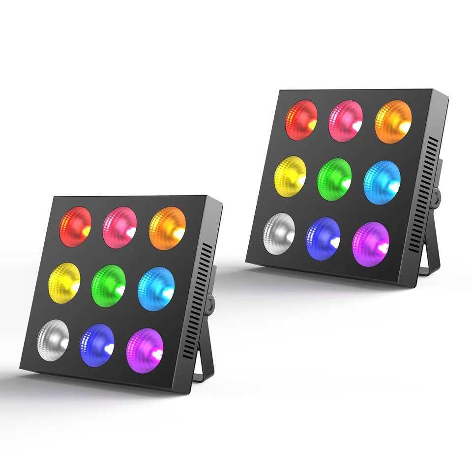 Yiflamefly 2Pcs 9-Eye COB Matrix Light 9X12W RGBW LED Par Lights DMX Stage Lights For DJ Concert Party Wedding Nightclub Dance Z250320