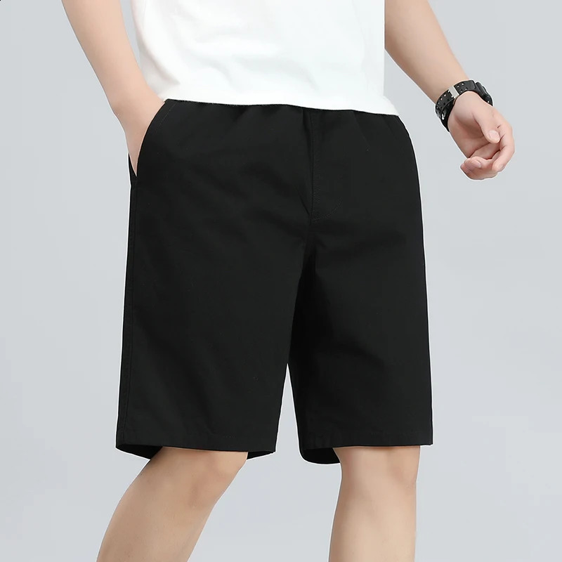 Mens lightweight cotton shorts summer casual backpacks sports and fitness wide legs 250312