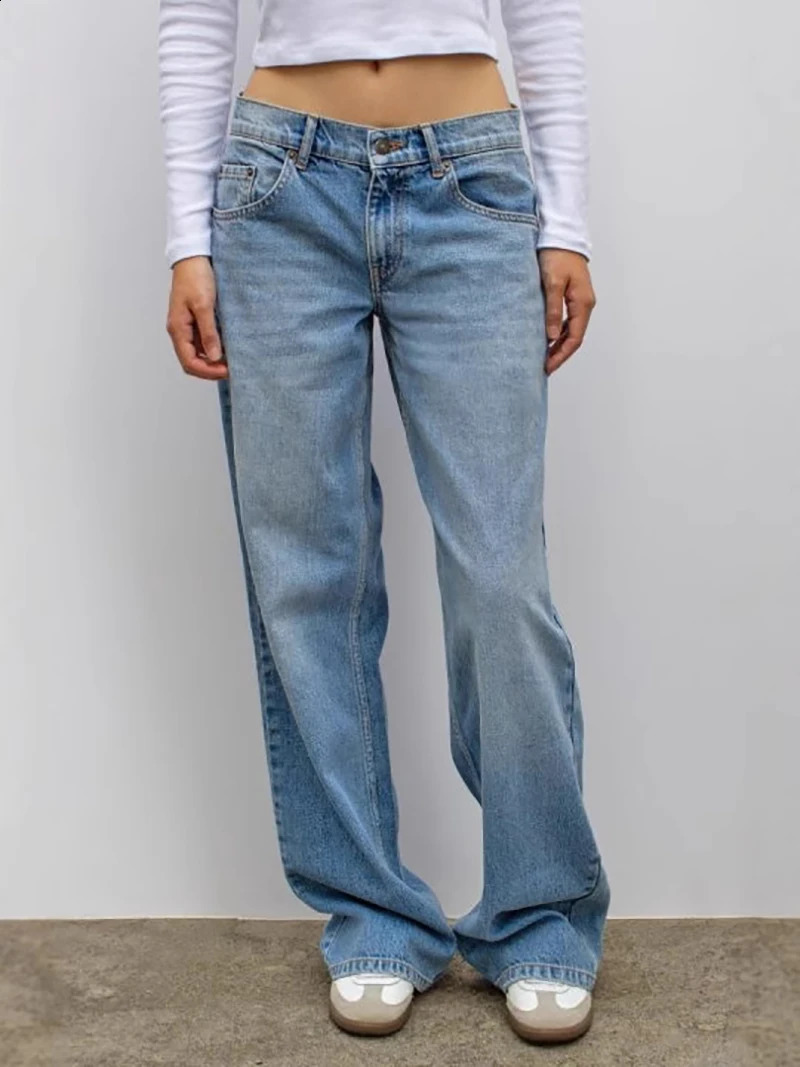 Y2k Baggy Jeans Women Harajuku Retro Straight Casual High Waisted Star Embroidery Pattern Jeans Goth Hip Hop Denim Pants 250319