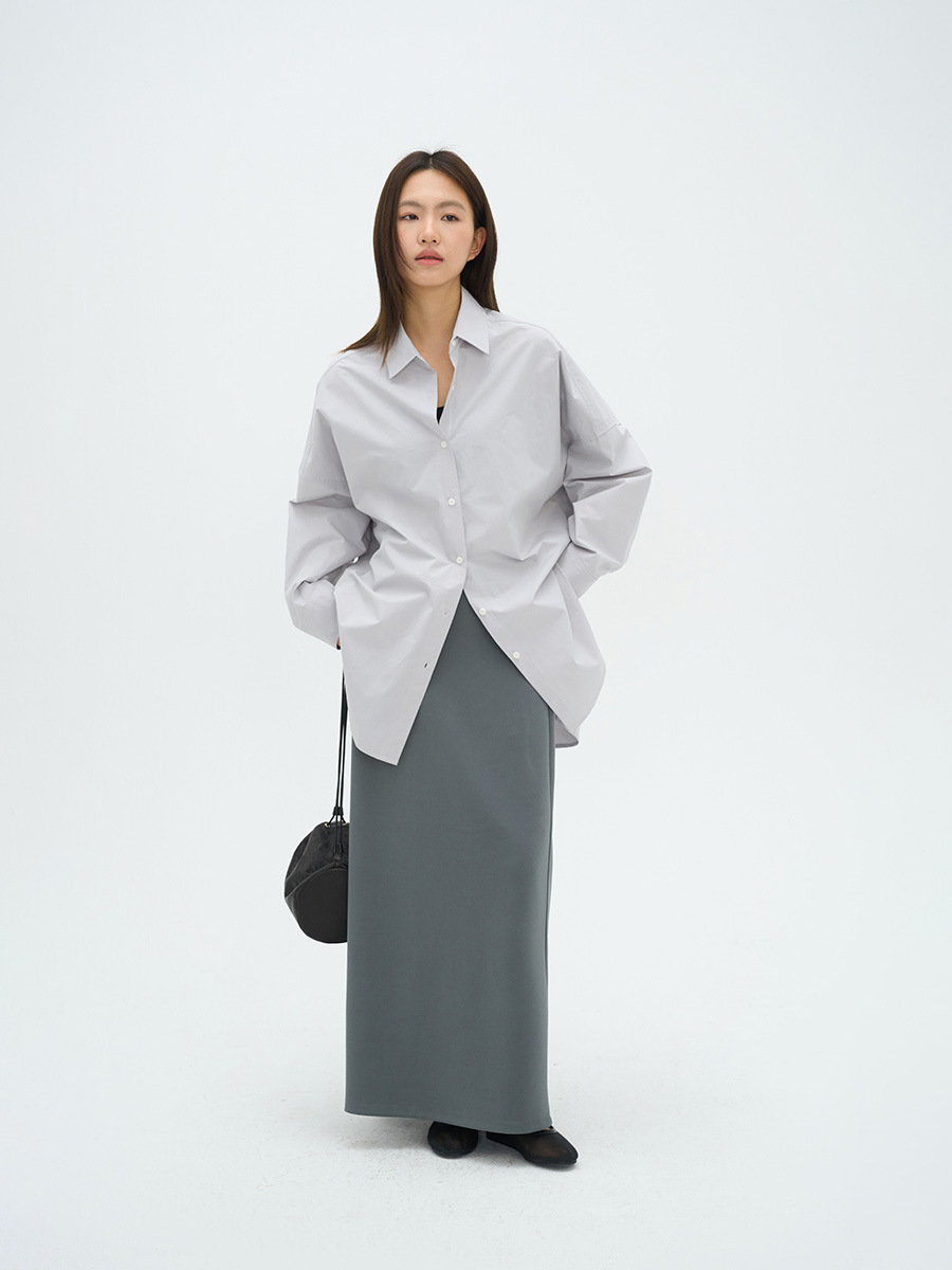 LO5210 A5 master quality Spring iron-free drape anti-wrinkle versatile high-end a-line skirt for women