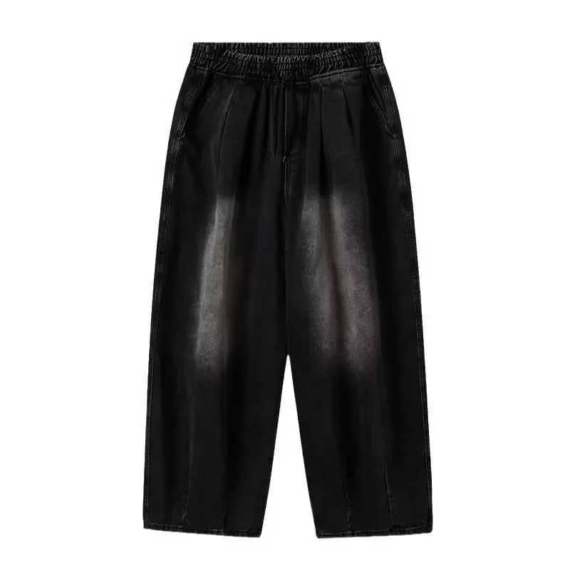 Elastic waist oversized new mens and womens loose streetwear loose long legs Trouser Japanese styleT250319