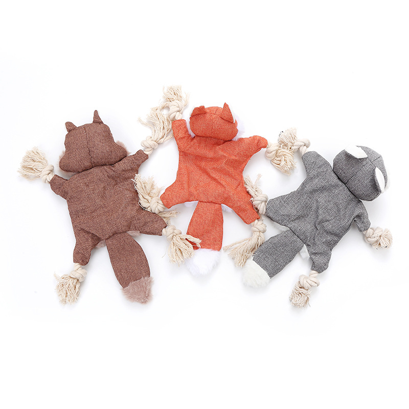 Sounding Plush Cleaning Tooth Training Interactive Fun For Dog Play Pet Supplies Dog Accessories Bone Molar Chew Cute Chew Toy