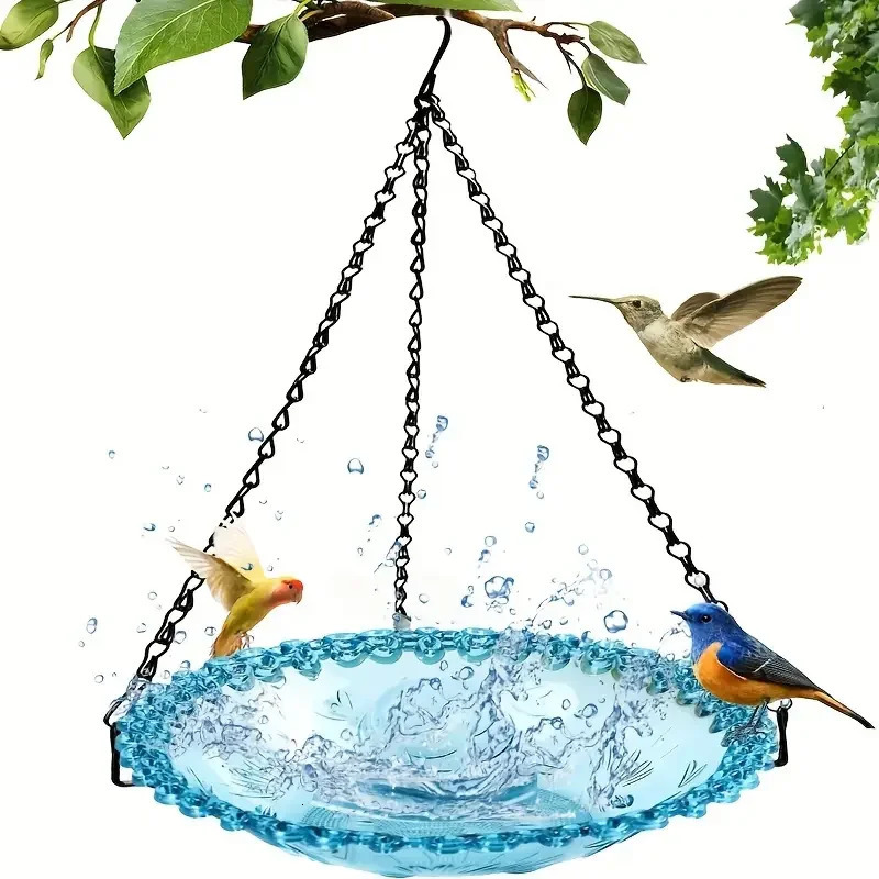 A flower shaped suspended birdhouse for outdoor garden decoration yard farm supplies and hummingbird feeder 250320