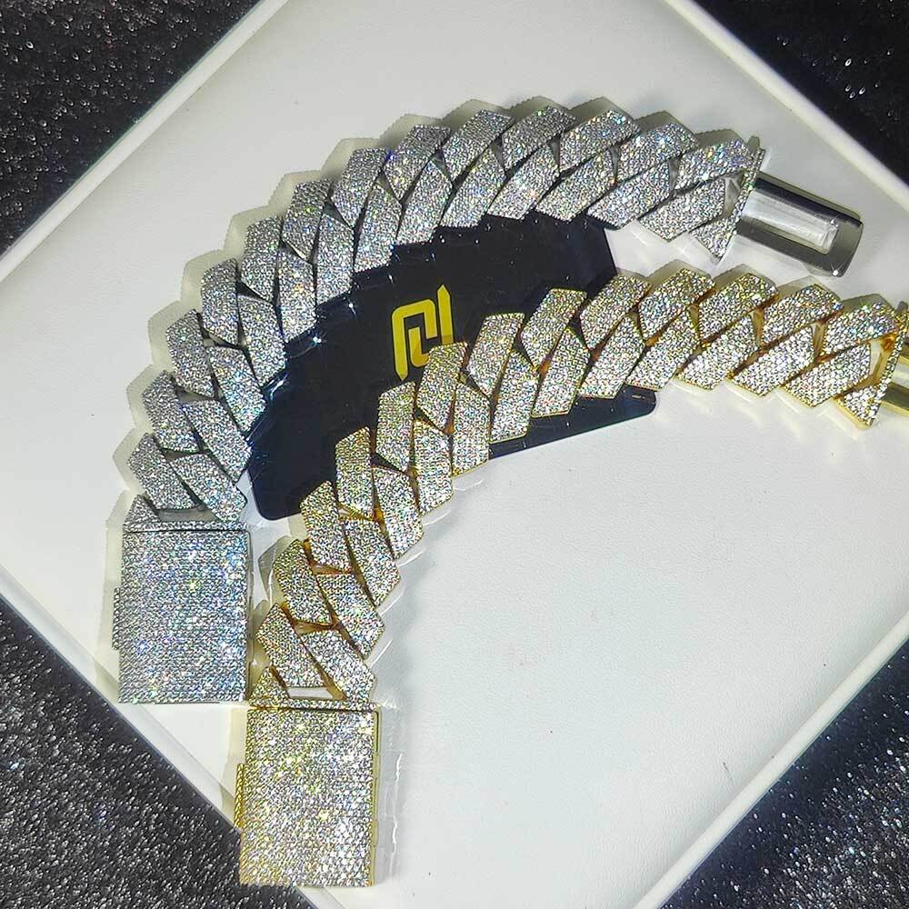 Hip Hop Jewelry High Quality Diamond Necklace 25mm 6 Rows CZ Cuban Link Chain Bling Big Heavy Iced Out Chain Necklace For Men