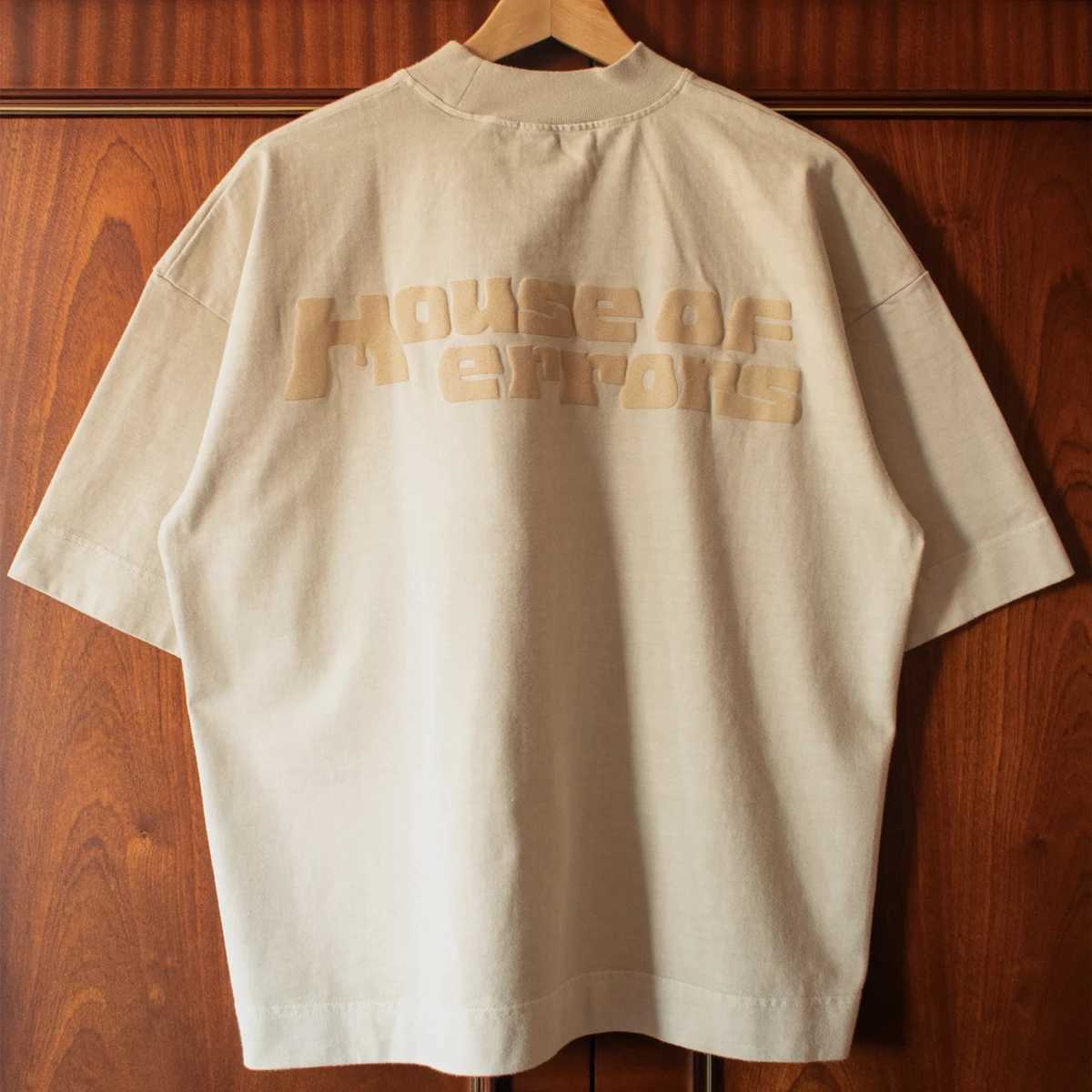 Yao888 HOUSE OF ERRORS Fashion Tide Brand Luxury Foam Print Tee 100% Cotton Oversize Casual Loose Vintage Streetwear Men T ShirtT250319