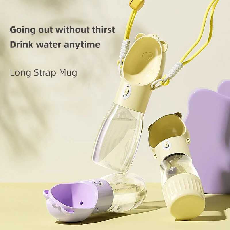 HOOPET Dog Outdoor Water Bowl Portable Drinker Dog Water Bottle Pet Walking Mug Puppy Outdoor Drinking Outdoor Feeding Water Y250319