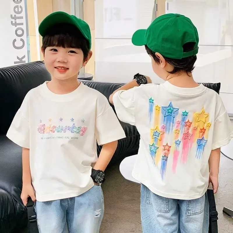Boys Summer Short sleeved T-shirt New Big Boys Summer Half sleeved Thin Childrens Fashion Brand TT250320