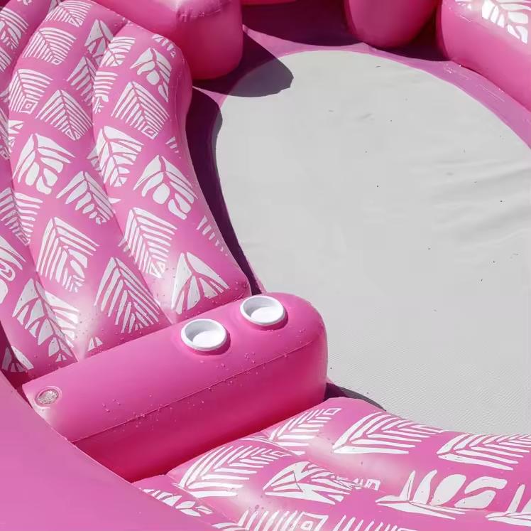 6 Person Giant Iatable Flamingo Pool At Swimming Island Unicorn Ating Boat Adult Beach Party Water Toys Air Mattresses Ocean Ship Fy1306 0320