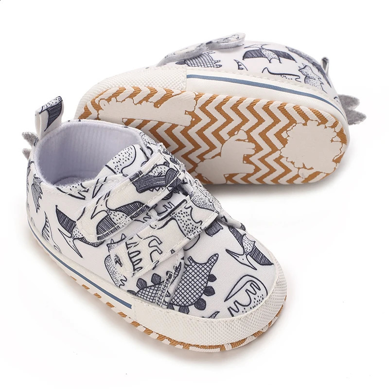 Baby Girls Boys Shoes Soft Sole Infant Sneakers Dinosaur Toddler Prewalker Camouflage born Cozy Slip-on First Walker Crib Sho 250319